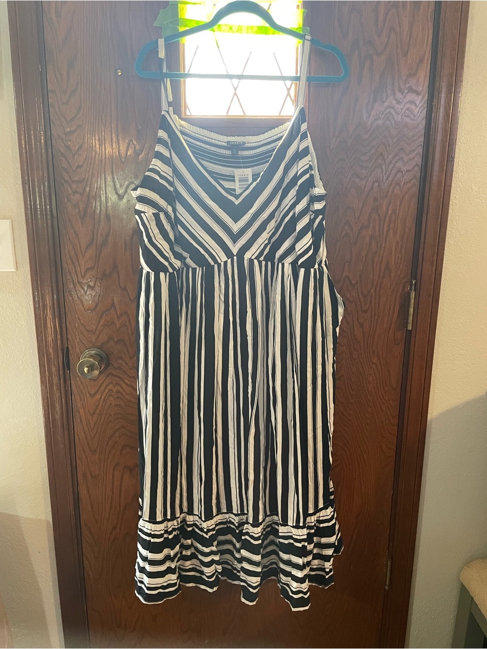 Torrid Black and White Striped Women's Summer Dress with pockets